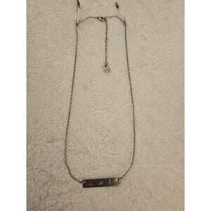 Pura Vida Silver Stamped Bar Wave Sun Anchor Pendant Necklace